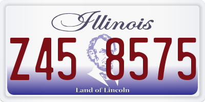 IL license plate Z458575