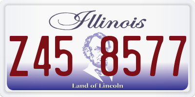 IL license plate Z458577