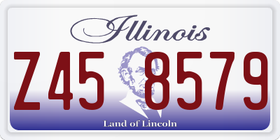 IL license plate Z458579