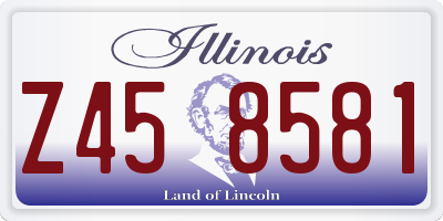 IL license plate Z458581