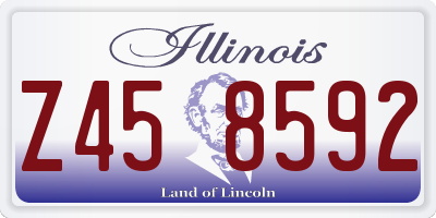 IL license plate Z458592