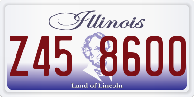 IL license plate Z458600