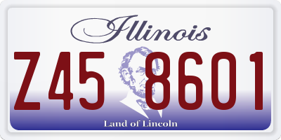 IL license plate Z458601