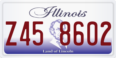 IL license plate Z458602