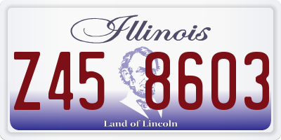IL license plate Z458603