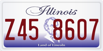 IL license plate Z458607