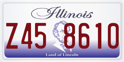 IL license plate Z458610