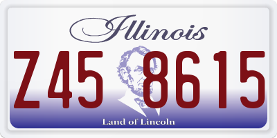 IL license plate Z458615