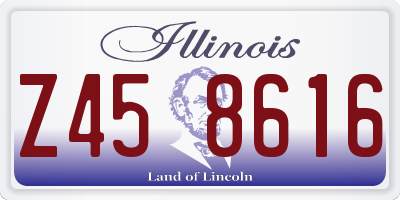 IL license plate Z458616