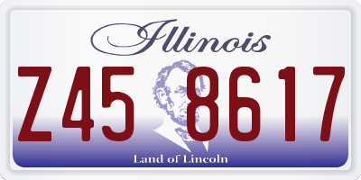 IL license plate Z458617