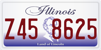 IL license plate Z458625