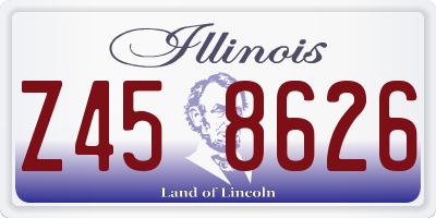 IL license plate Z458626
