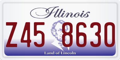 IL license plate Z458630