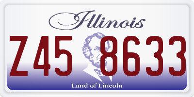 IL license plate Z458633