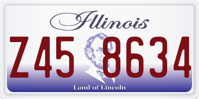 IL license plate Z458634