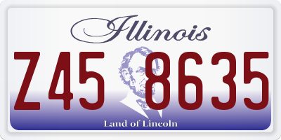 IL license plate Z458635
