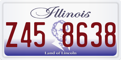 IL license plate Z458638