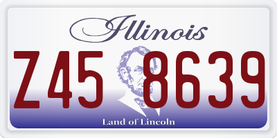 IL license plate Z458639
