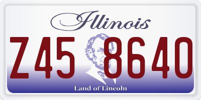 IL license plate Z458640
