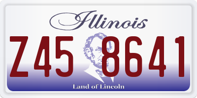 IL license plate Z458641