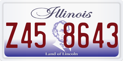 IL license plate Z458643