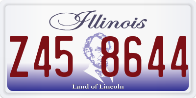 IL license plate Z458644