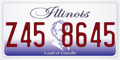 IL license plate Z458645