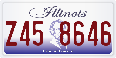 IL license plate Z458646