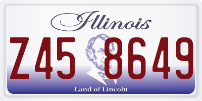 IL license plate Z458649
