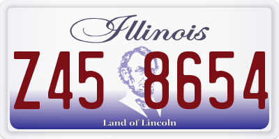 IL license plate Z458654