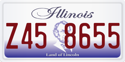 IL license plate Z458655
