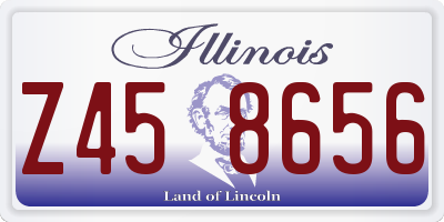 IL license plate Z458656