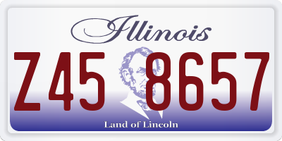IL license plate Z458657