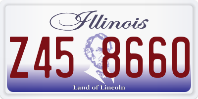 IL license plate Z458660