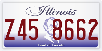 IL license plate Z458662