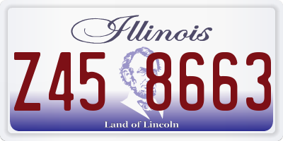 IL license plate Z458663