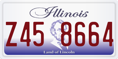 IL license plate Z458664