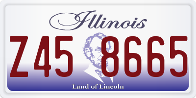 IL license plate Z458665