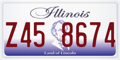 IL license plate Z458674