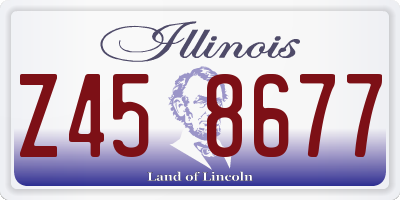 IL license plate Z458677