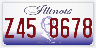 IL license plate Z458678