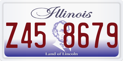 IL license plate Z458679