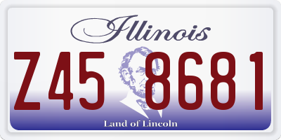 IL license plate Z458681