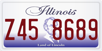 IL license plate Z458689