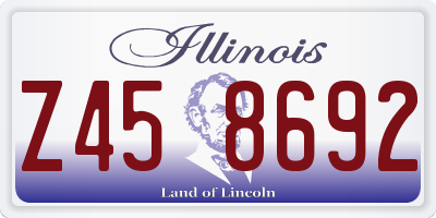 IL license plate Z458692