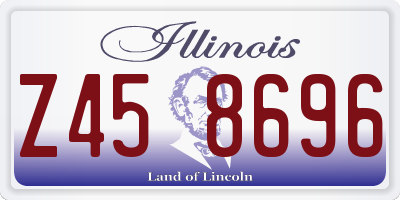 IL license plate Z458696