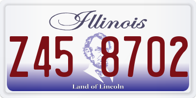 IL license plate Z458702
