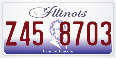 IL license plate Z458703