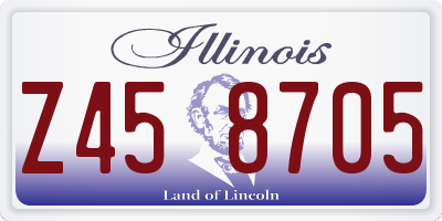 IL license plate Z458705