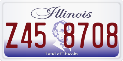 IL license plate Z458708